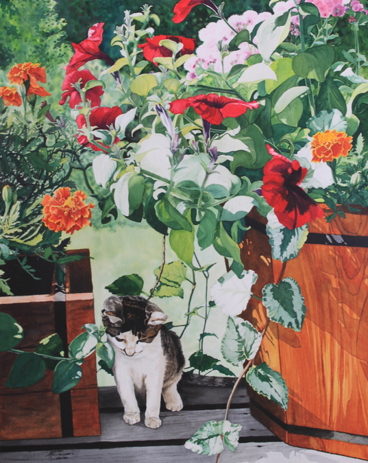 Kitten In The Shade      22x17